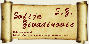 Sofija Živadinović vizit kartica